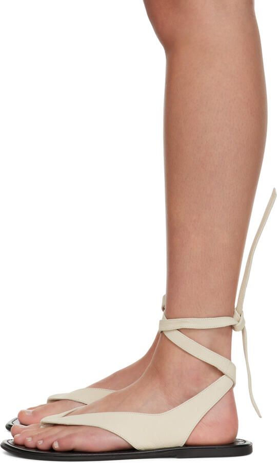 The Row Off-White Beach Sandals