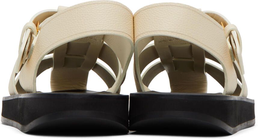 The Row Black Leather Fisherman Sandals - Picture 3