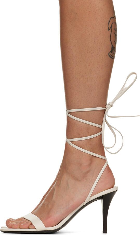 The Row Off-White Maud Heeled Sandals - Picture 5