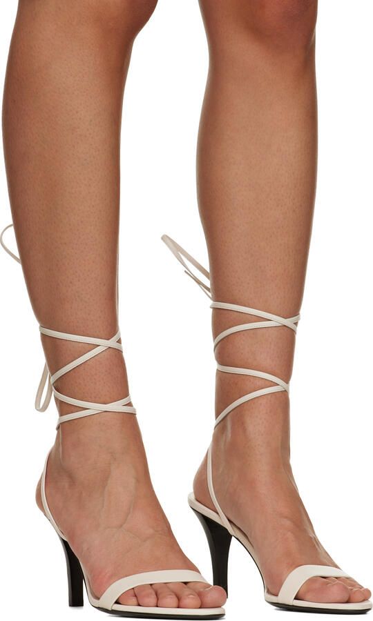 The Row Off-White Maud Heeled Sandals - Picture 4