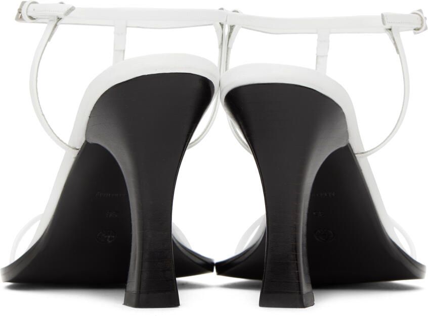 The Row White T Bar Heeled Sandals