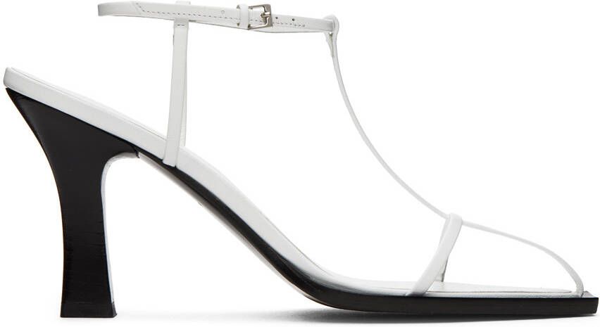 The Row White T Bar Heeled Sandals - Picture 5