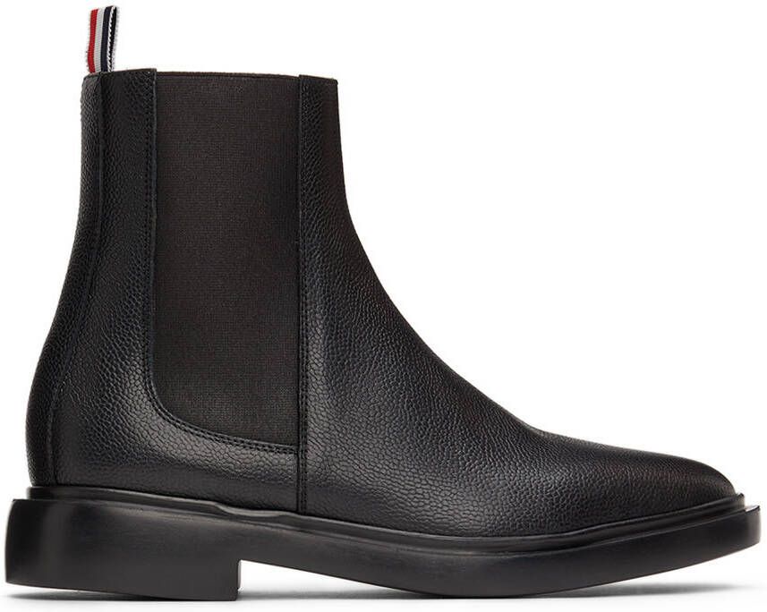 Thom Browne Black 4-Bar Chelsea Boots - Picture 4