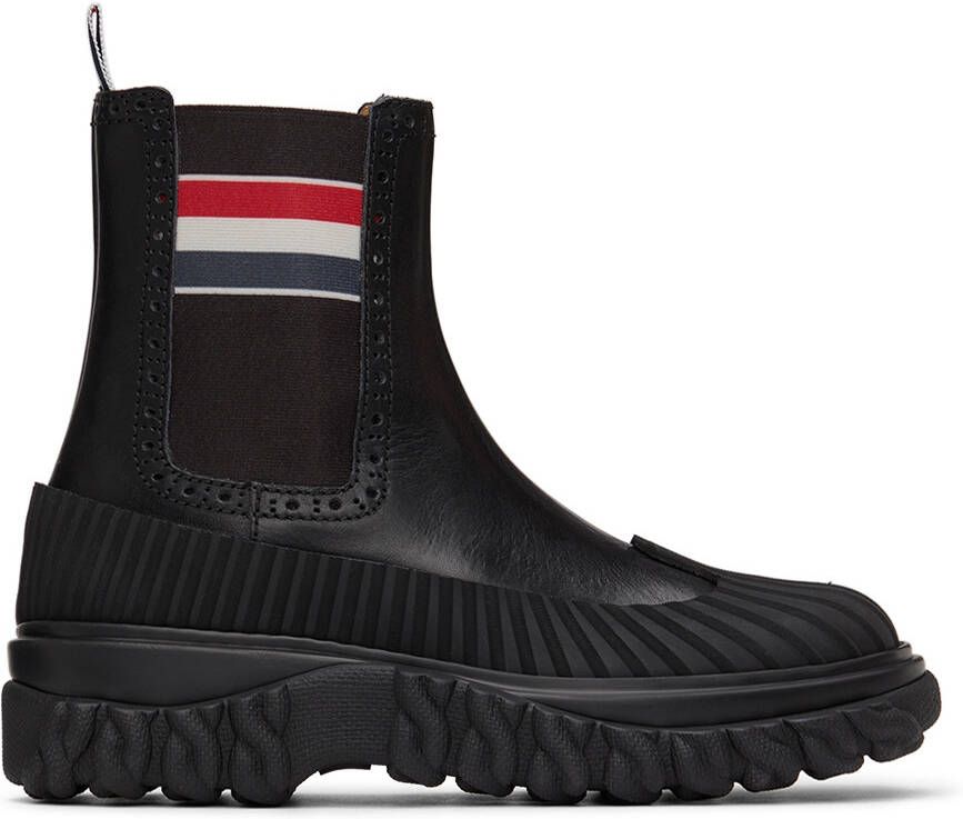 Thom Browne Black Duck Chelsea Boots - Picture 5