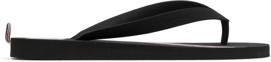 Thom Browne Black RWB Stripe Flip Flops - Picture 5