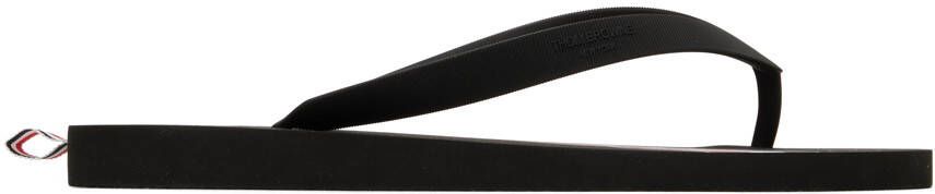 Thom Browne Black RWB Stripe Flip-Flops - Picture 5