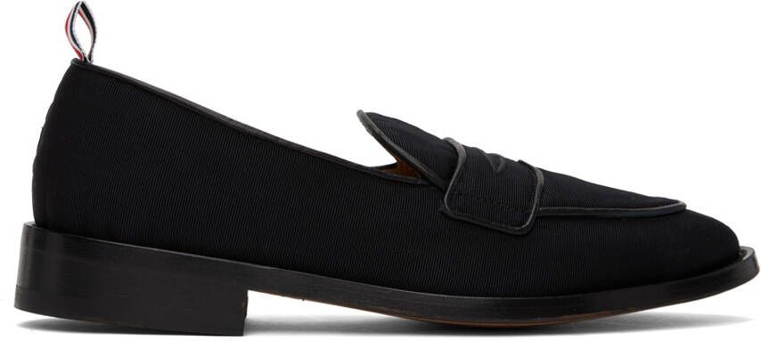 Thom Browne Black Varsity Penny Loafers - Picture 5