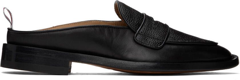 Thom Browne Black Varsity Penny Loafers - Picture 5
