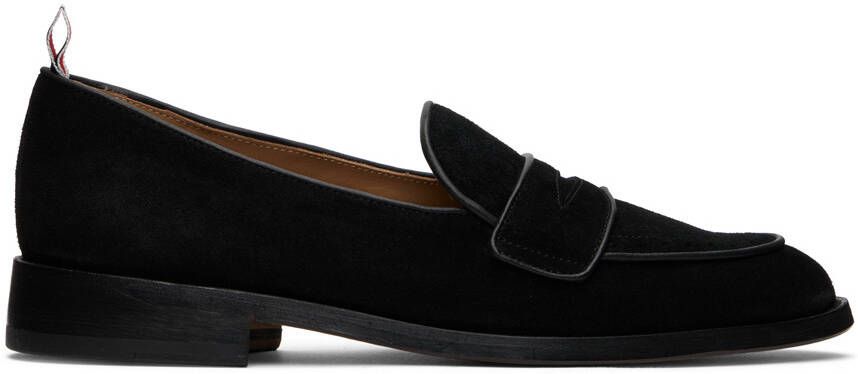 Thom Browne Black Varsity Penny Loafers - Picture 5