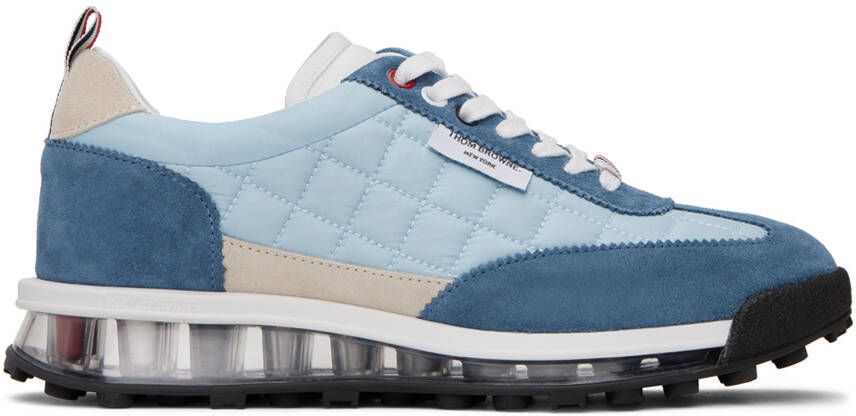 Thom Browne Blue Quilted Tech Runner Sneakers - Picture 5