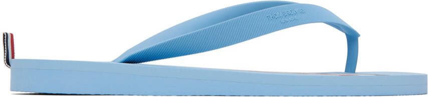 Thom Browne Blue RWB Stripe Flip Flops - Picture 5