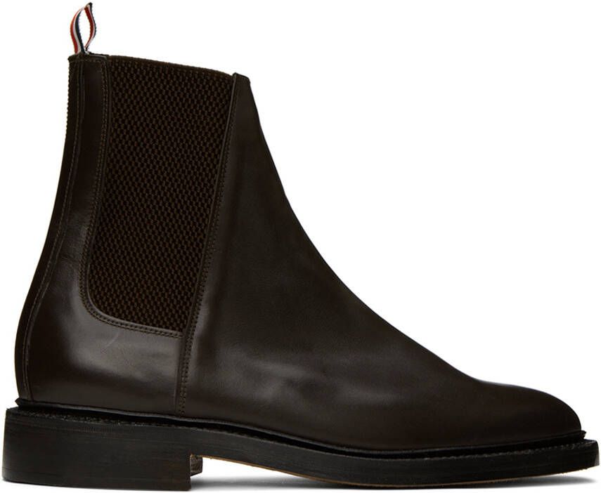 Thom Browne Brown Classic Chelsea Boots - Picture 5