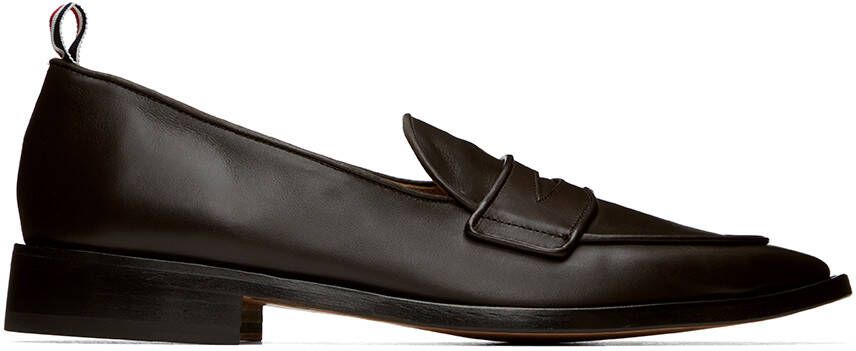 Thom Browne Brown Varsity Penny Loafers