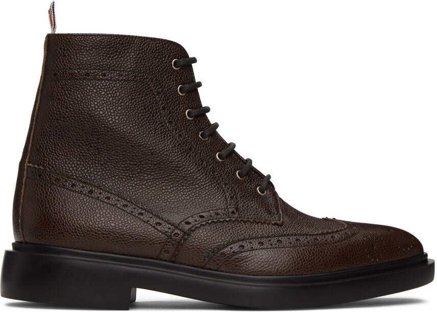 Thom Browne Brown Wingtip Boots - Picture 5