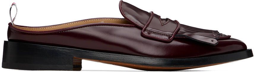 Thom Browne Burgundy Kilt Loafers