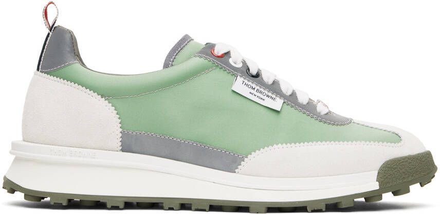 Thom Browne Green Reflective Nylon Tech Sneakers - Picture 5