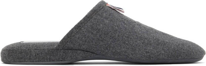 Thom Browne Grey 4-Bar Slipper - Picture 5