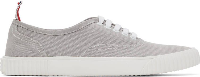 Thom Browne Grey Heritage Vulcanized Sneakers - Picture 5