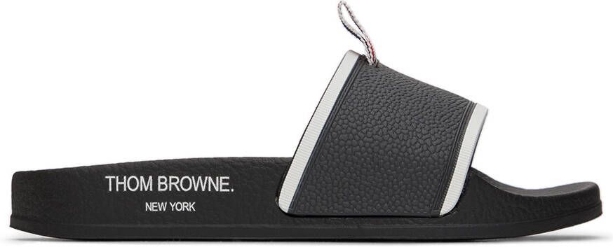 Thom Browne Kids Gray Pool Slides