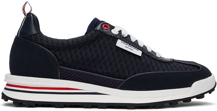 Thom Browne Navy Mesh Tech Runner Sneakers