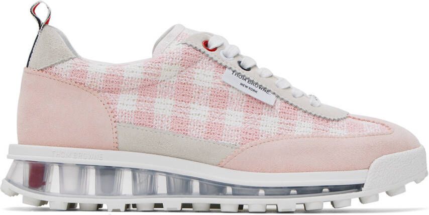 Thom Browne Pink & White Tech Sneakers - Picture 5