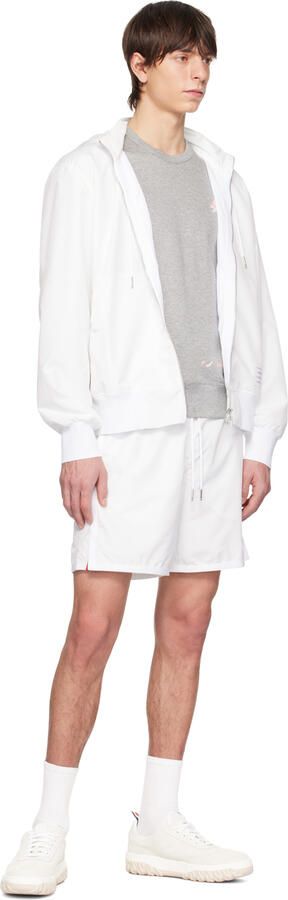 Thom Browne Beige Cable Knit Sole Court Sneakers - Picture 4