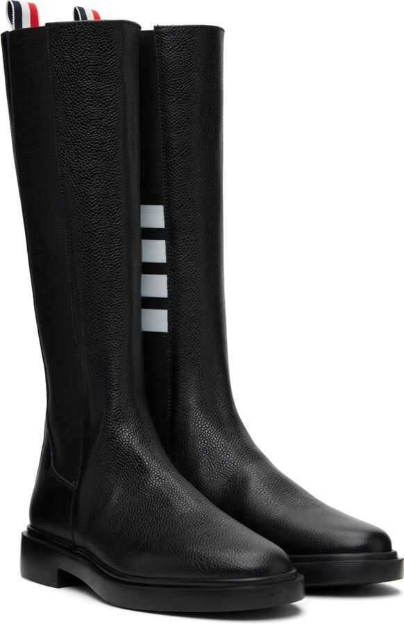 Thom Browne Black 4-Bar Chelsea Boots - Picture 2