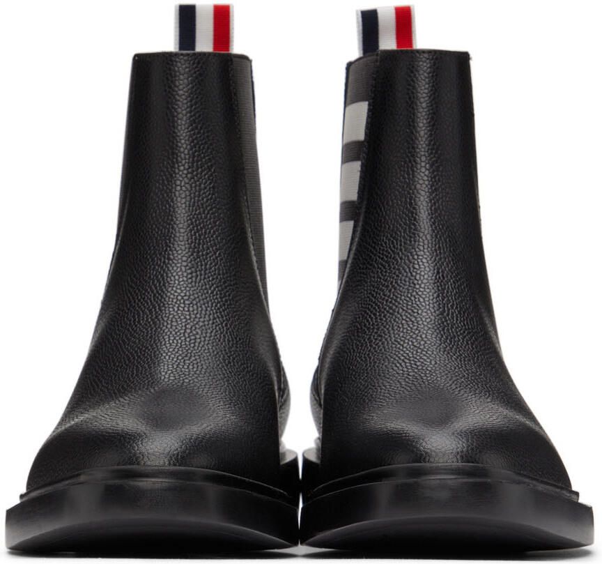 Thom Browne Black 4-Bar Chelsea Boots