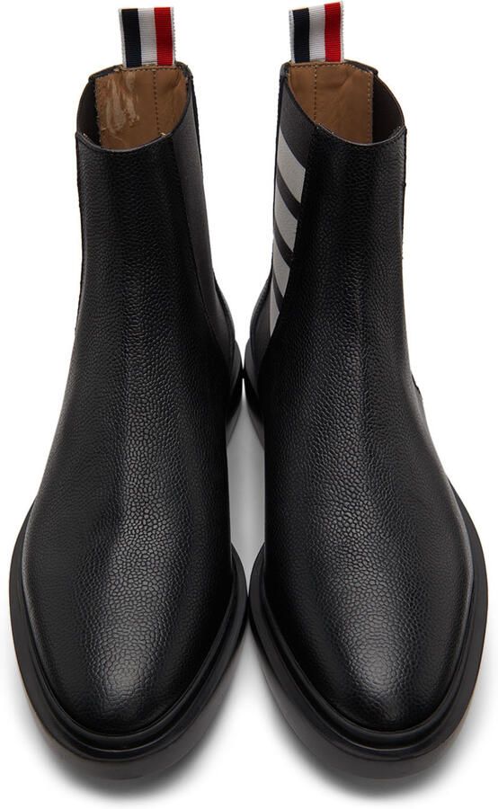 Thom Browne Black 4-Bar Chelsea Boots - Picture 3
