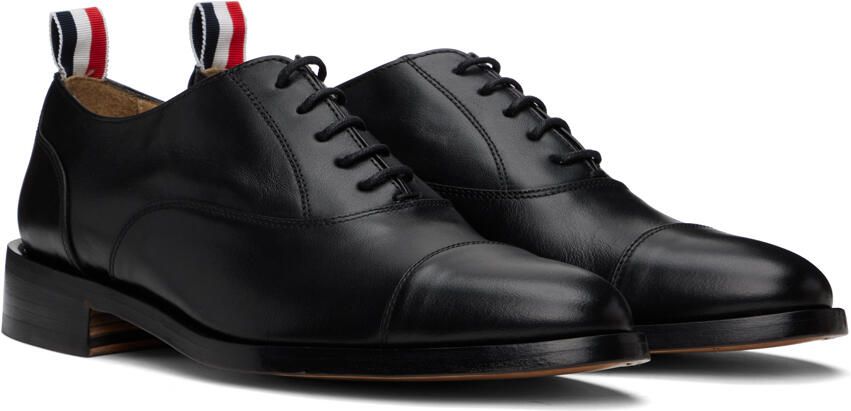 Thom Browne Black Cap Toe Oxfords - Picture 2