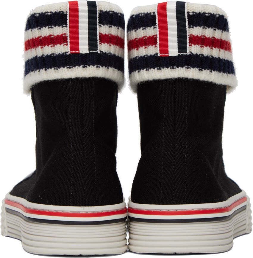 Thom Browne Black Collegiate High Top Sneakers