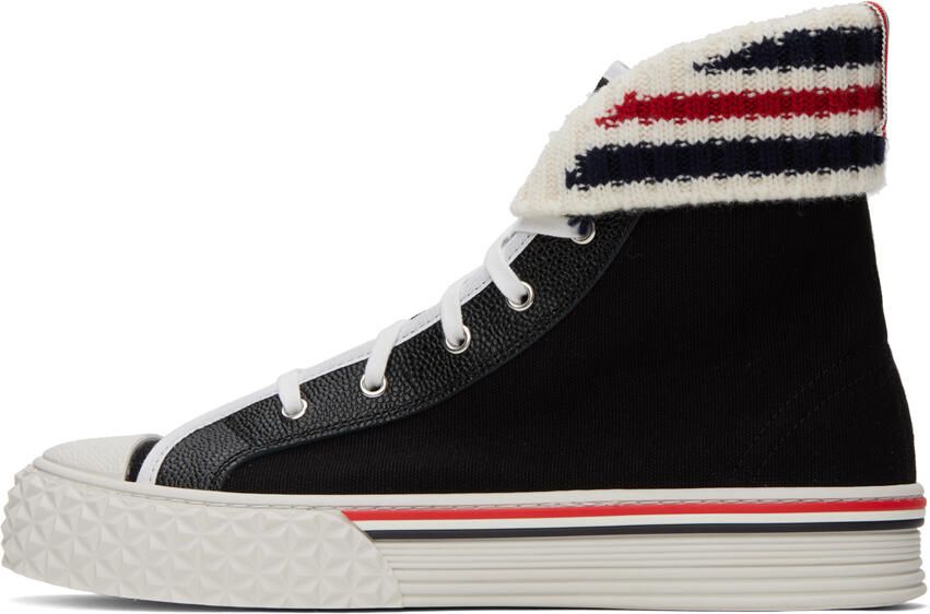 Thom Browne Black Collegiate High Top Sneakers - Picture 3