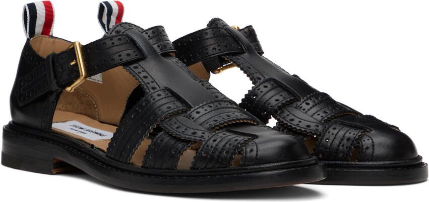 Thom Browne Black Fisherman Sandals - Picture 2