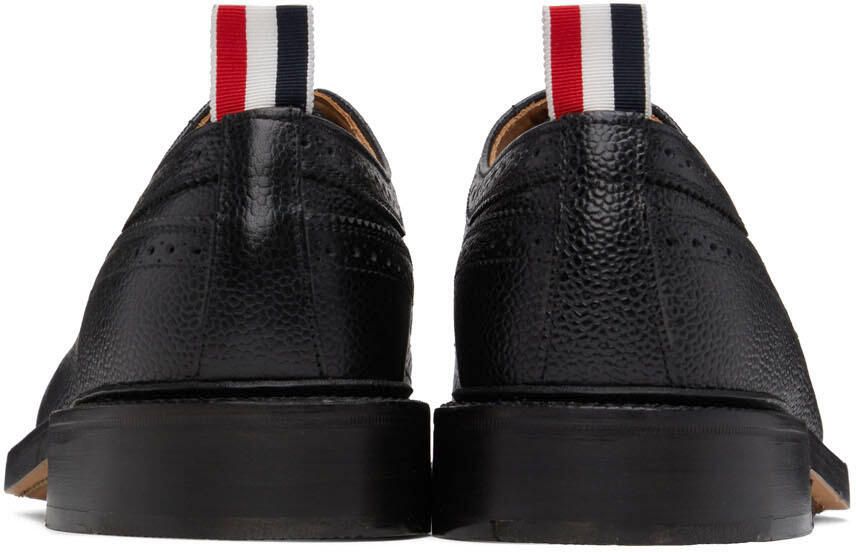 Thom Browne Black Longwing Brogue Oxfords