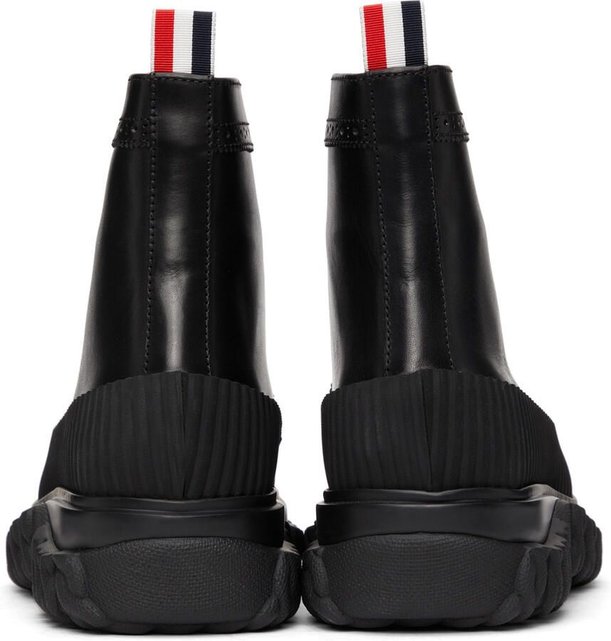 Thom Browne Black Longwing Duck Lace-Up Boots