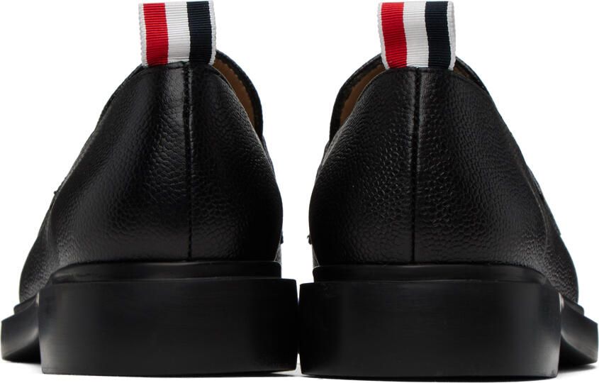 Thom Browne Black Pebble Grained Penny Loafers