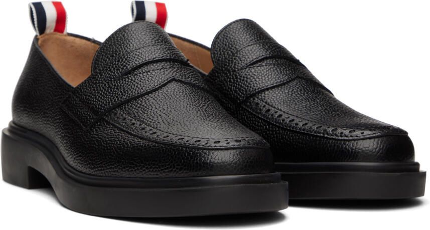 Thom Browne Black Penny Loafers - Picture 2