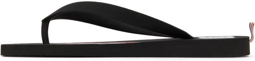 Thom Browne Black RWB Stripe Flip Flops - Picture 4
