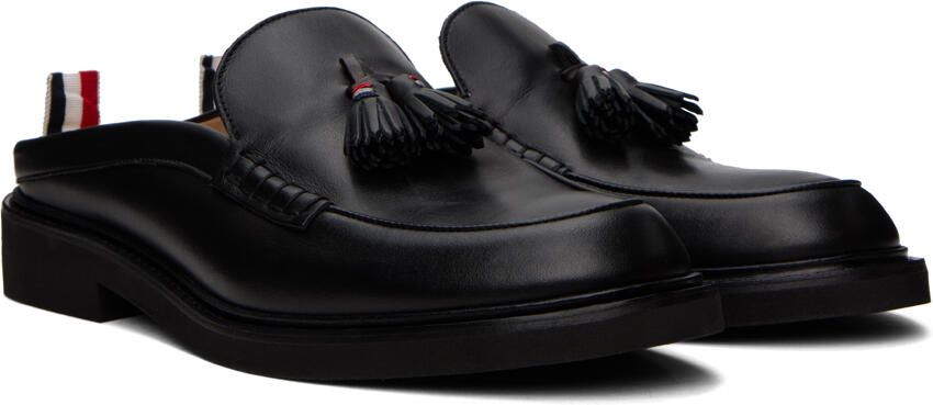 Thom Browne Black Tassel Loafer Mules - Picture 2