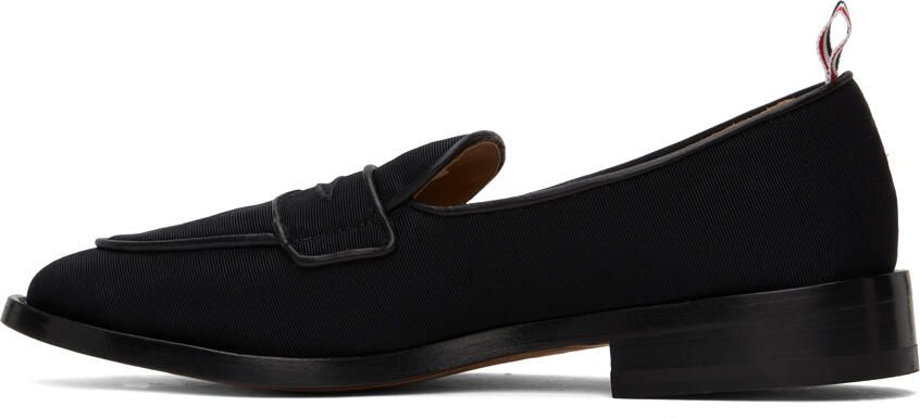 Thom Browne Black Varsity Penny Loafers - Picture 3