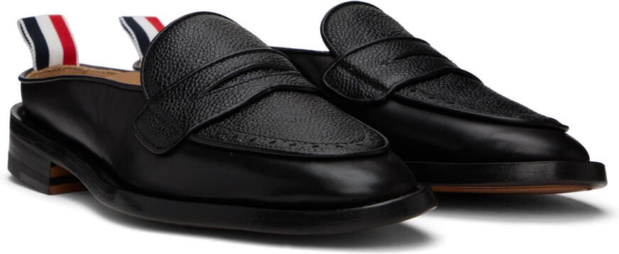 Thom Browne Black Varsity Penny Loafers - Picture 2