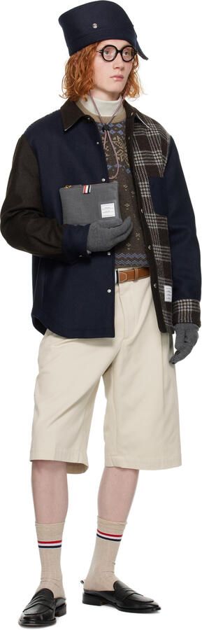 Thom Browne Black Varsity Penny Loafers - Picture 3