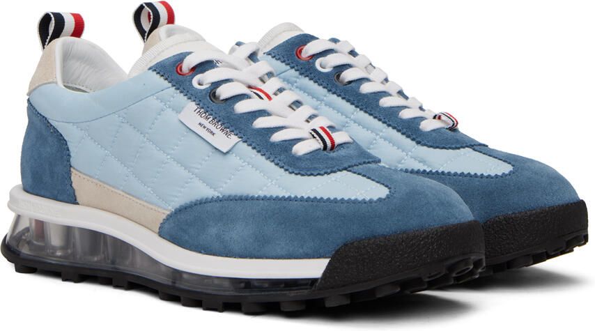 Thom Browne Blue Quilted Tech Runner Sneakers - Picture 2