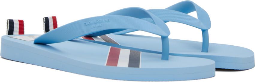 Thom Browne Blue RWB Stripe Flip Flops - Picture 3