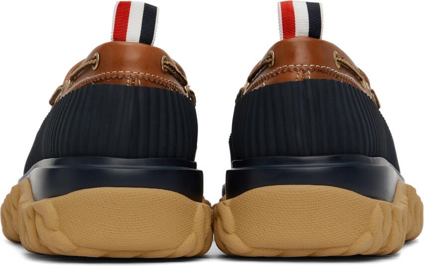 Thom Browne Brown & Blue Duck Boat Shoe - Picture 2