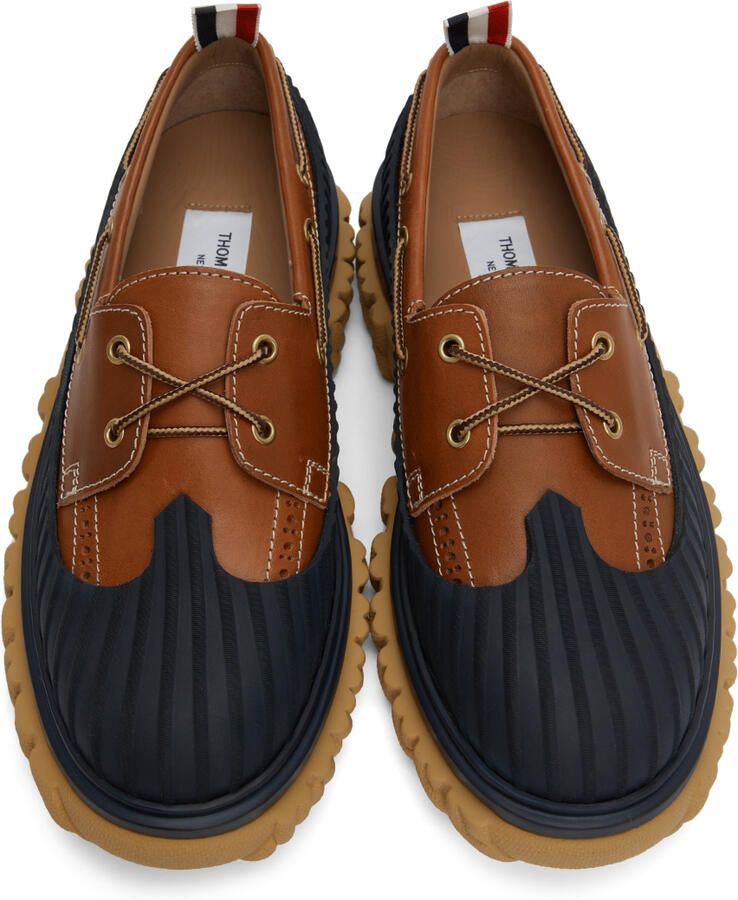 Thom Browne Brown & Blue Duck Boat Shoe