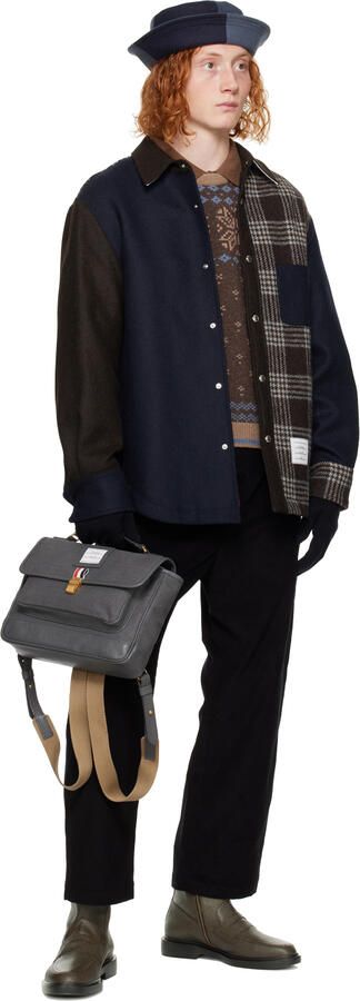 Thom Browne Brown Penny Loafer Boots - Picture 4