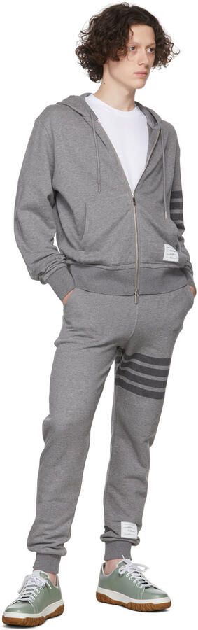 Thom Browne Green Cable Knit Court Low-Top Sneakers - Picture 4