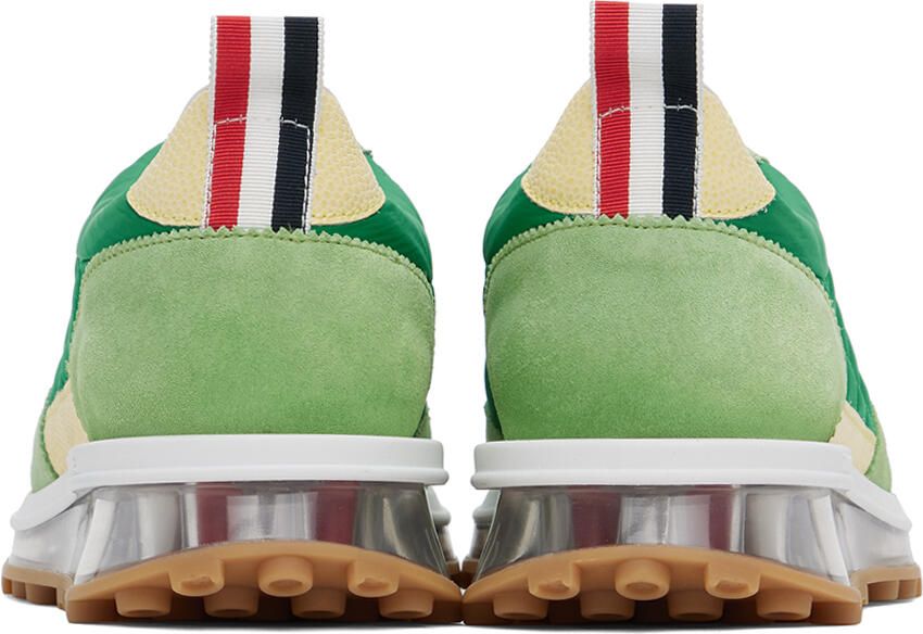 Thom Browne Green Quilted Tech Runner Sneakers