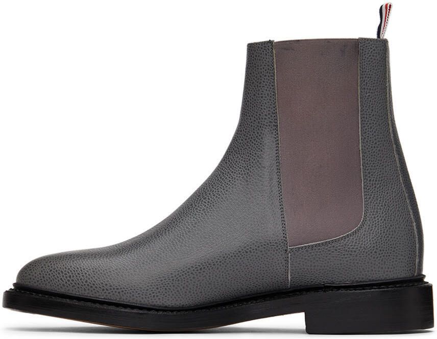 Thom Browne Grey 4-Bar Chelsea Boots - Picture 2